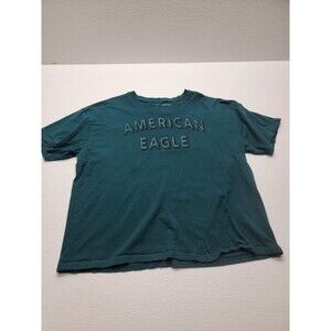 American Eagle  Green Graphic Tee Women's  Size M  Standard Fit 100% Cotton